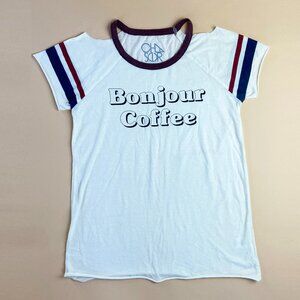 Chaser Bonjour Coffee Hello Coffee Tee T Shirt - Size M